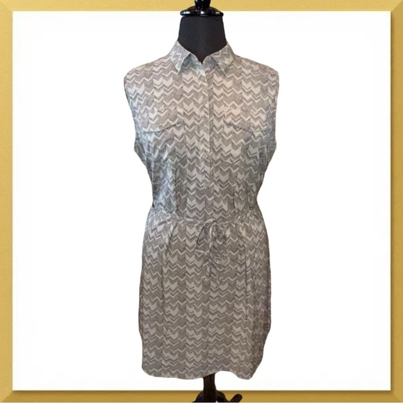 EDDIE BAUER Departure Sleeveless Shirt Dress - XXL Green (Sprig) Arrow Pattern - Picture 1 of 12
